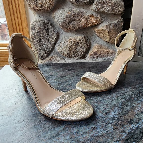 Kelley & Katie Kirstie Heels Gold/Silver Sparkle Size 6.5M - Picture 4 of 16